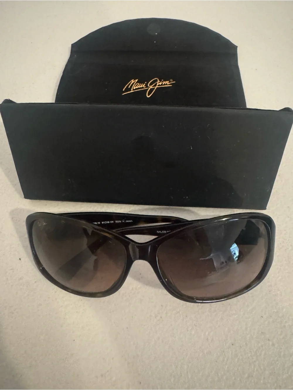 Maui Jim Nalani MJ295-10 Polarized Tortoise Sunglasses + Case